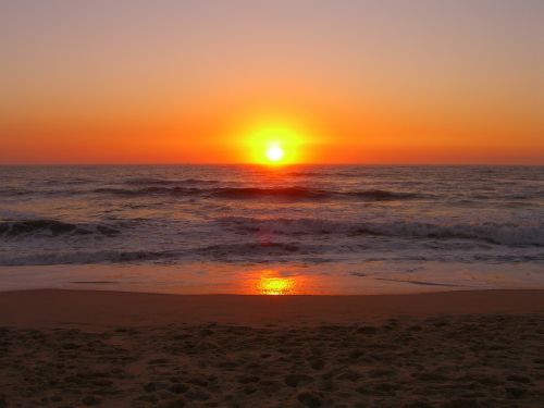 beach portugal sunset