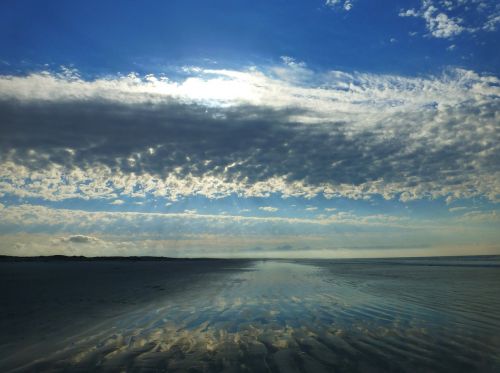 beach clouds sun