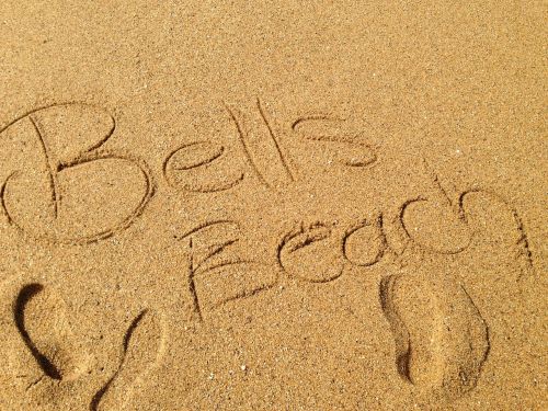 beach sand bells beach