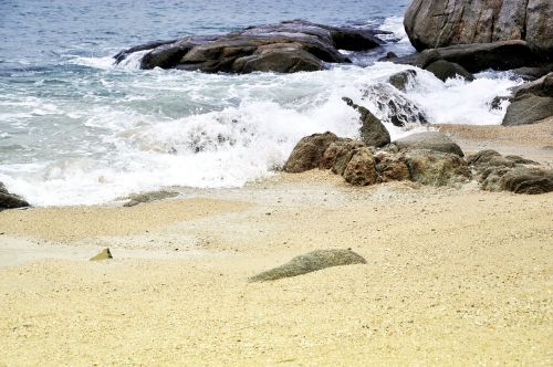 beach sand and stones