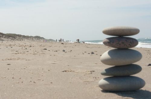 beach zen stones