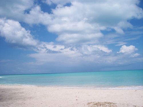 beach clouds sea