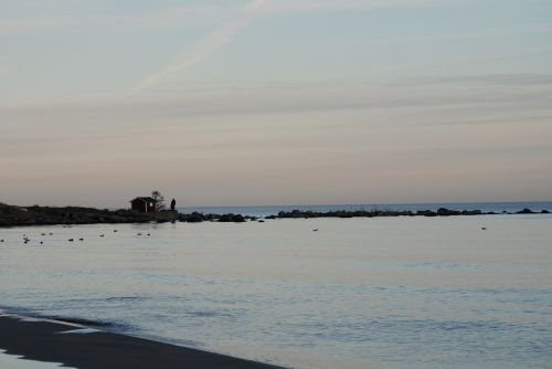 beach evening sea