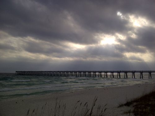 beach cloud pier