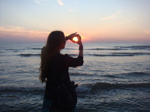 beach evening sun