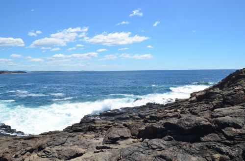 beach rocks sea