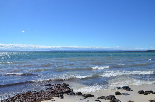 beach rocks sea