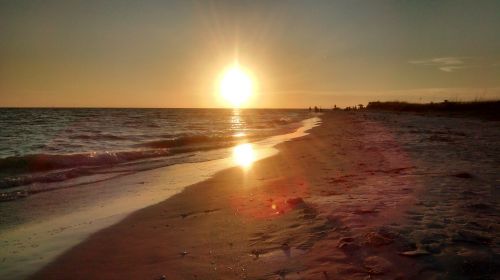 beach sunset sky