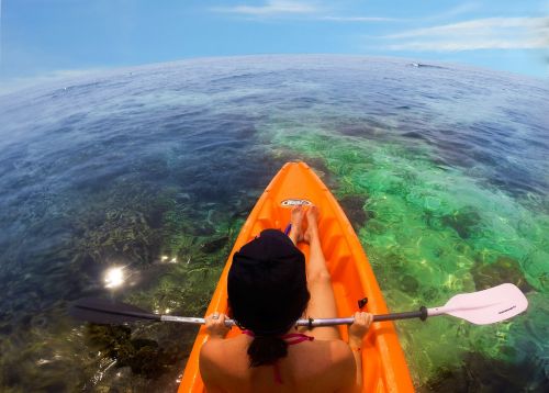 beach kayak reef