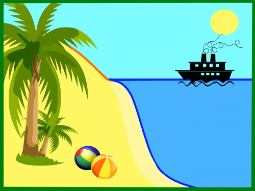 beach palm sun
