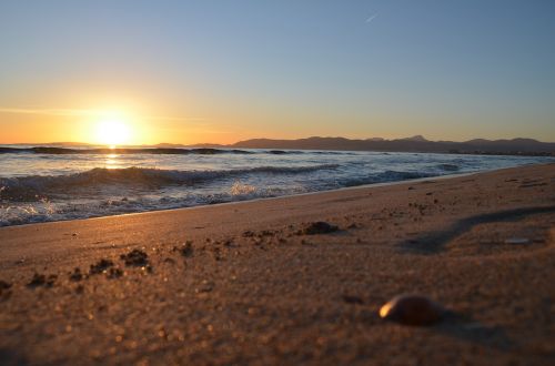 beach sunset sea