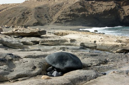 beach sea rock