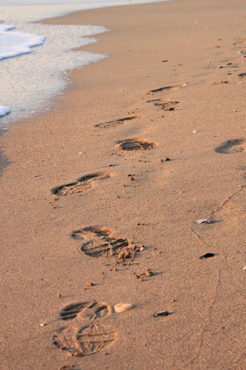 beach footprint sand