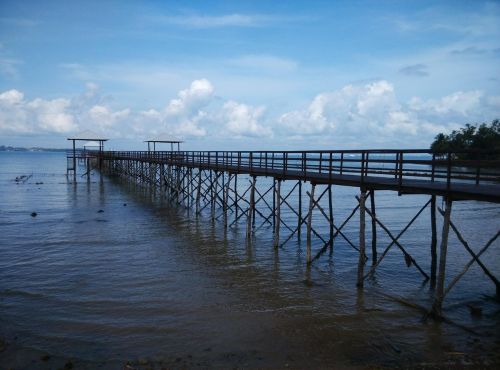 beach sea bridge