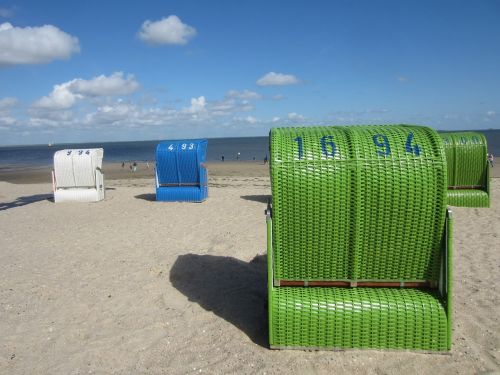 beach beach chair blue sky