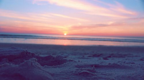 beach sand sunset