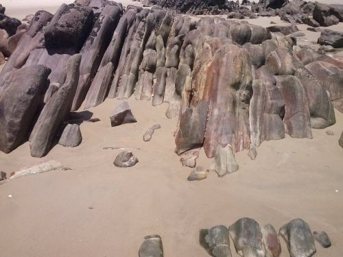 beach stones sand