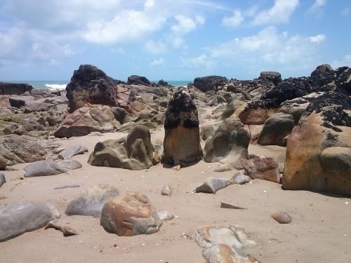 beach stones sand