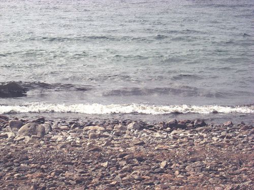 beach stones wave