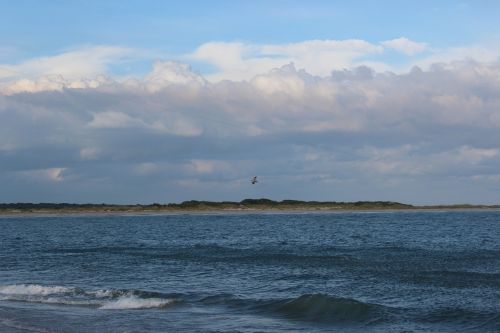 beach clouds ocean