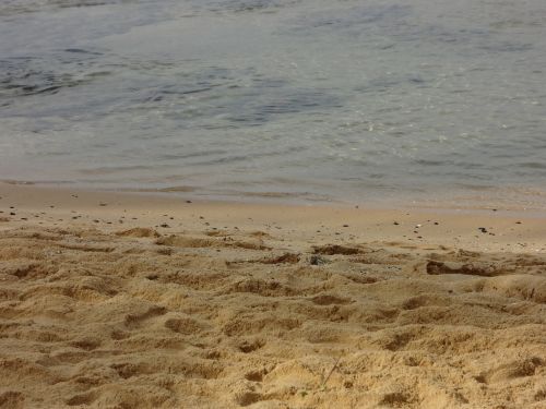beach sand foot prints