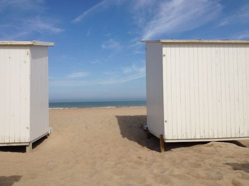 beach cabins holiday sea