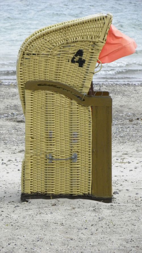 beach chair baltic sea winter