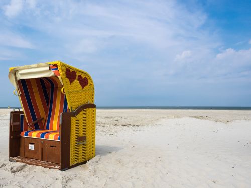 beach chair beach sea