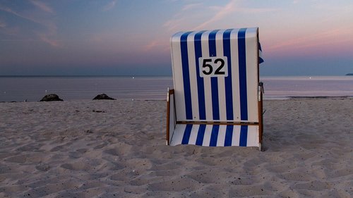 beach chair  beach  sea