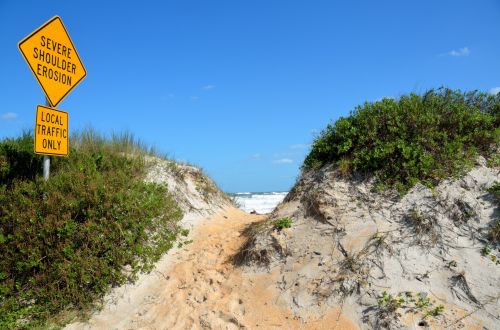 Beach Erosion Sign