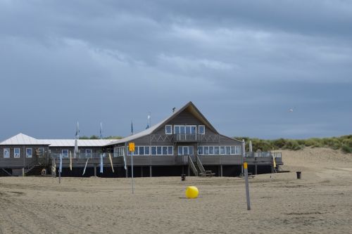 beach house sand sky