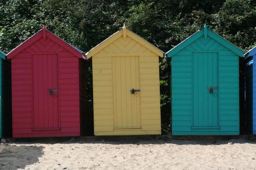 beach hut sands sea