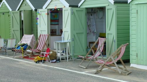 Beach Huts At The Seafront