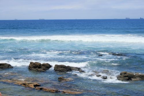 Beach, Rocks And Sea