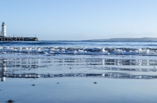 Beach, Water And Sky