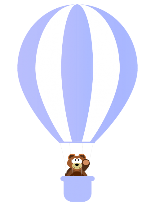 bear blue balloon