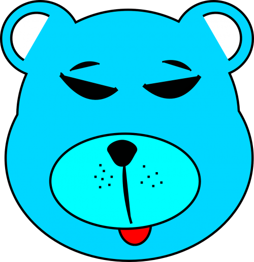 bear blue animal