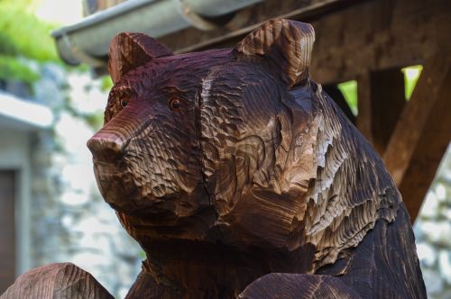 bear wooden bear wood