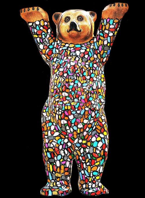 bear colorful abstract