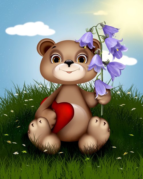 bear  bouquet  flower