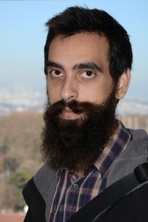 beard young male portrait