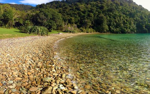 beautiful beach mountain