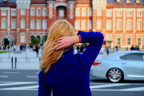 beautiful  woman  blond hair