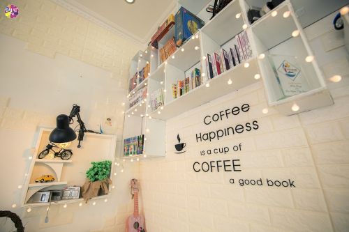 beautiful cafe bookshelf chair