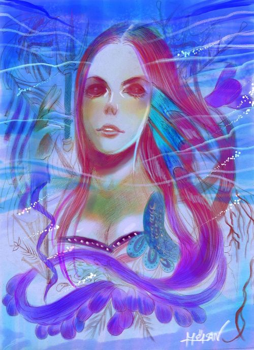 beauty woman watercolor