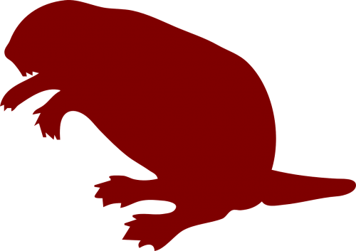 beaver silhouette drawing