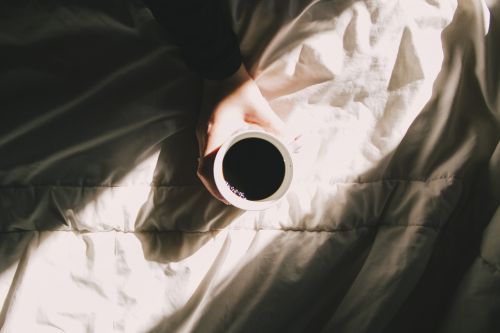 bed coffee cup
