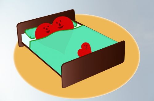 bed love heart