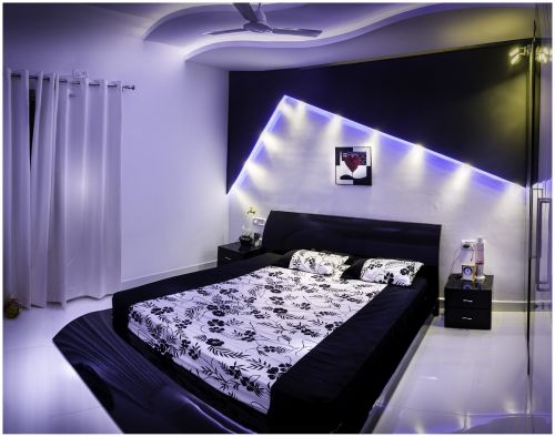 bed bedroom theatre lights