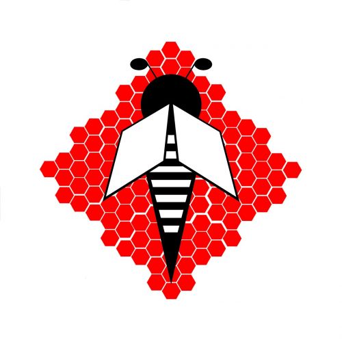 bee logo honeycomb